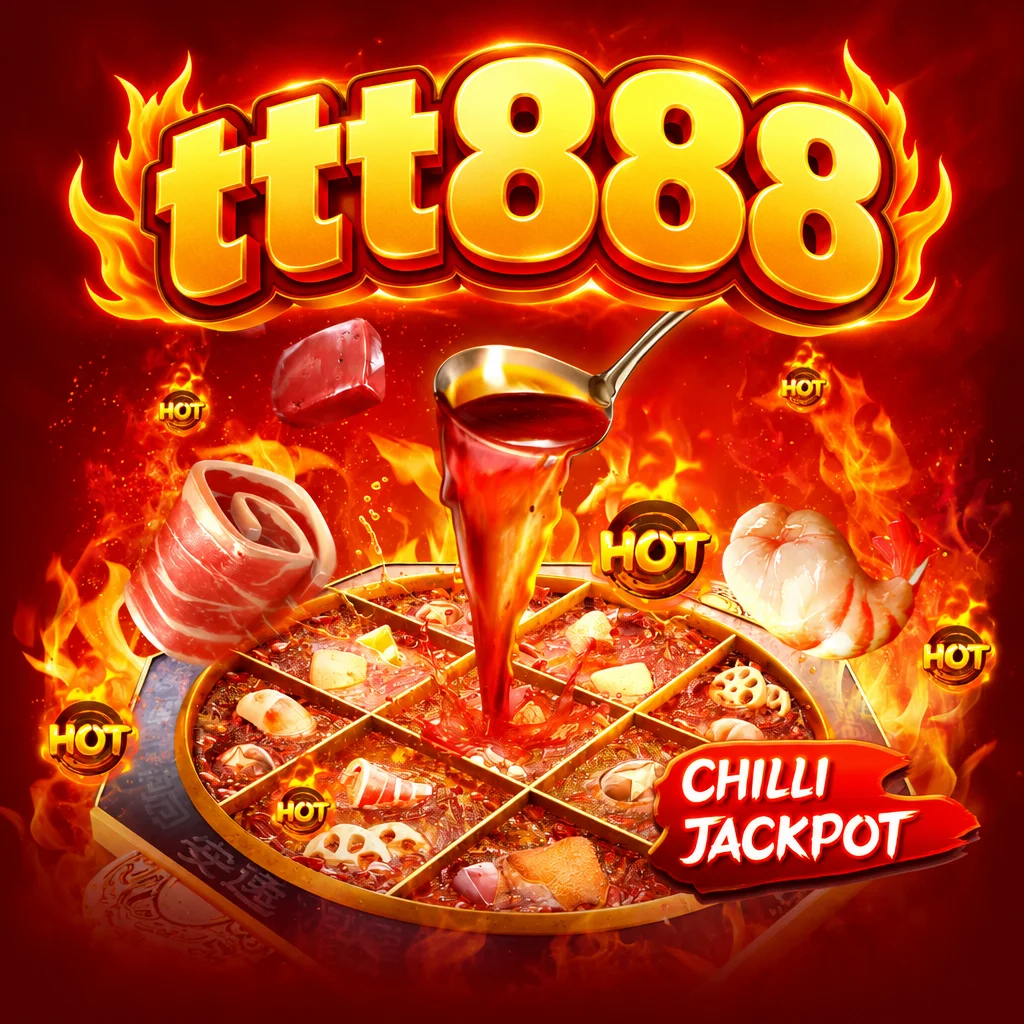 Visual tema Hotpot di ttt888 dengan bahan masakan khas dan kuah pedas