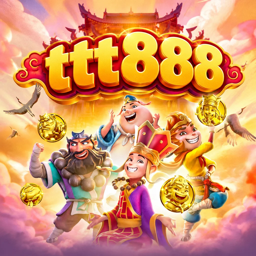 Karakter Journey To The Wealth berlatar kuil megah pada platform ttt888